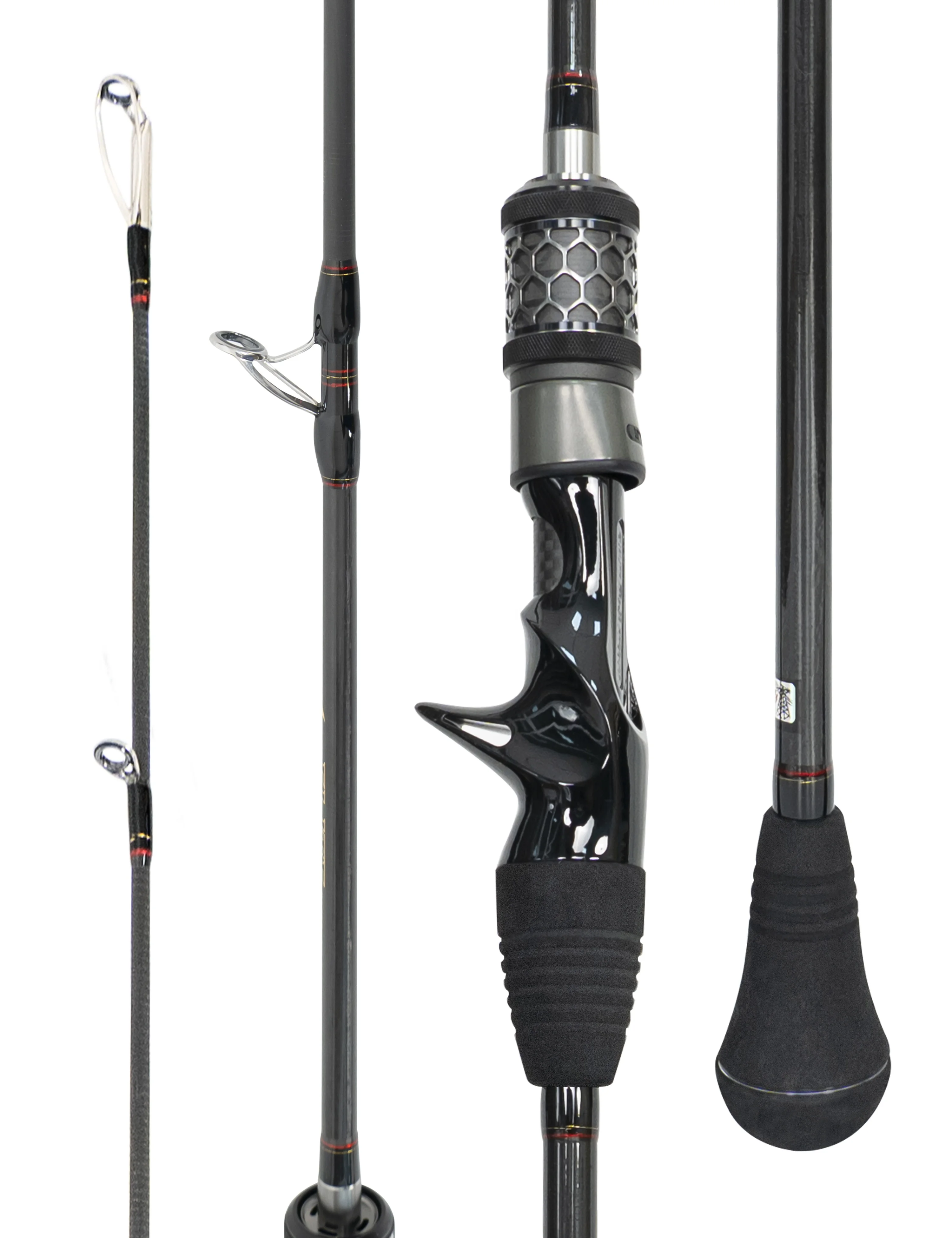

Casting And Spinning Fishing Rod 6'6" Carbon Fiber Fishing Rod With Stainless Steel Guides For Light Medium Heavy X-Heavy Power