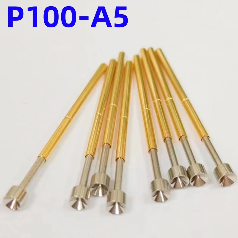 20/100PCS P100-A5 Spring Test Probe Test Pin For Testing Circuit Board 33.35mm P100-A Nickel-Plated Head Dia 2.5mm Pogo Pin Tool