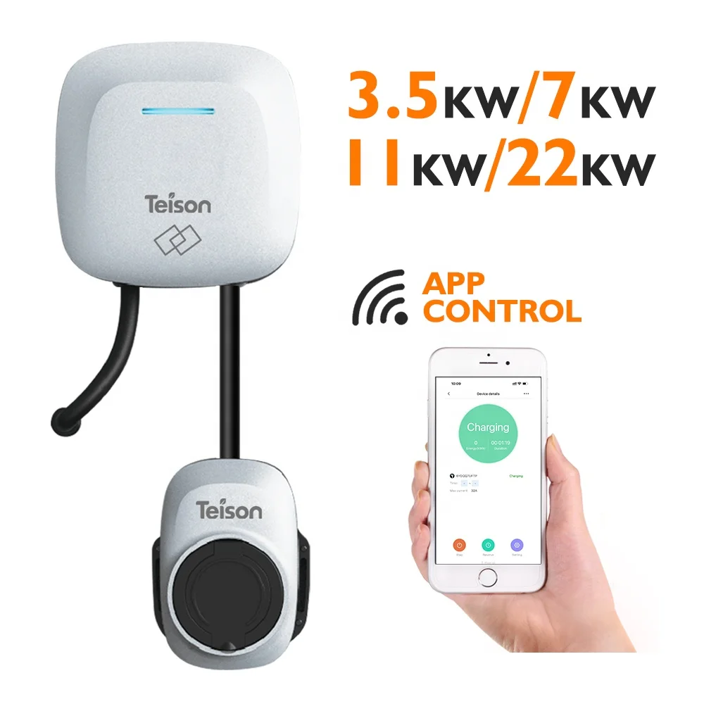 Smart 22kw 32a EV Charging Station With App/WIFI/4G/RFID/OCPP Wallbox EV Charger Station