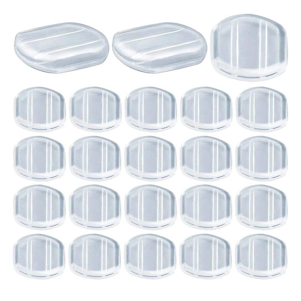 50pcs Earring Back Pads Clear Silicone Comfort Transparent Cushions For Ear Clip Anti-Pain DIY Accessories Jewelry Finding Parts