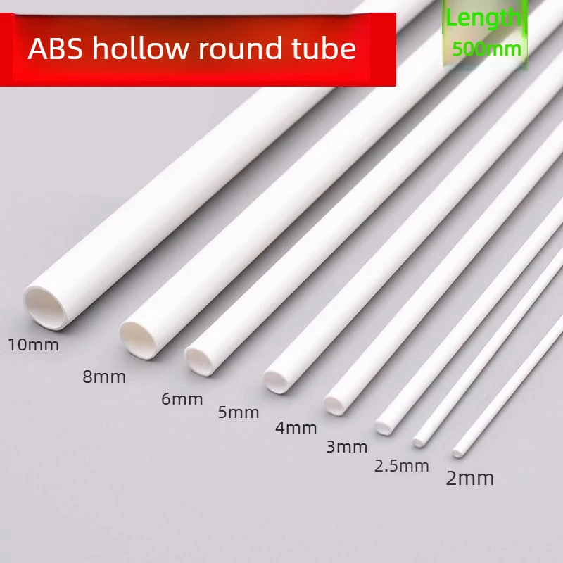 

ABS round Tube Plastic Hollow tube diameter 2mm/2.5mm/3mm/4mm/5mm/6mm/8mm/10mm/ DIY Handmade Sand Table Material model Building