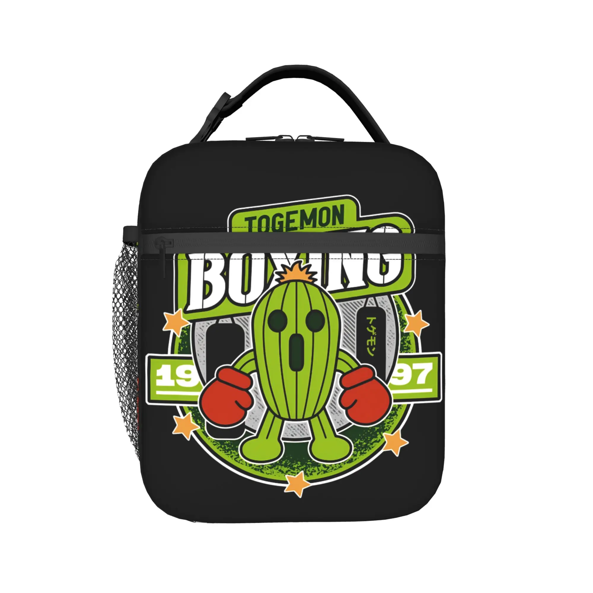 Togemon Boxing Digital Monster Digimon Insulated Lunch Bag For Work Food Storage Bag Reusable Cooler Thermal Lunch Boxes