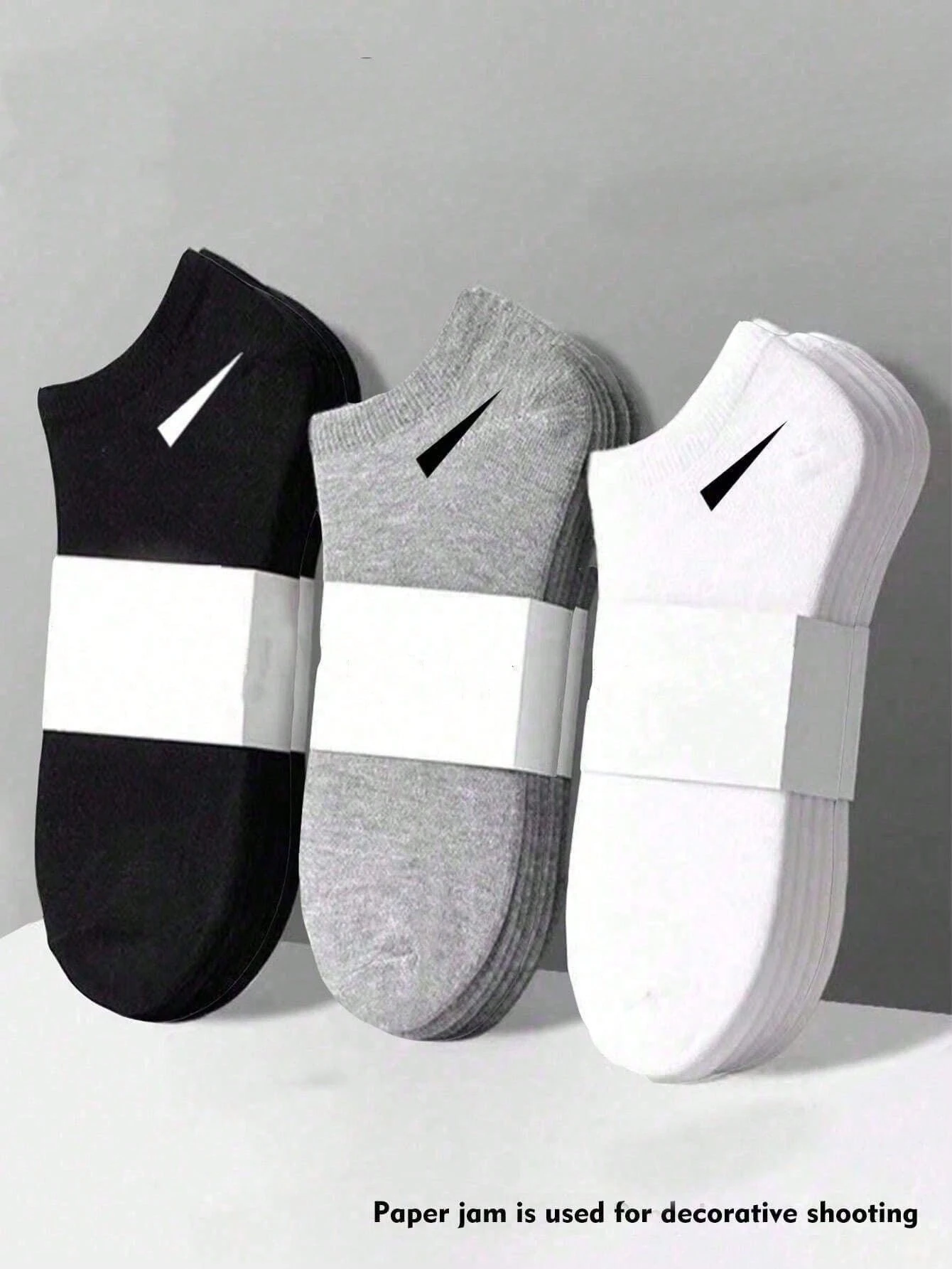 10 Pairs of Unisex Sports Socks, Black/white/grey Minimalist Fashion Pure-color Socks, Suitable for Daily Casual Wear