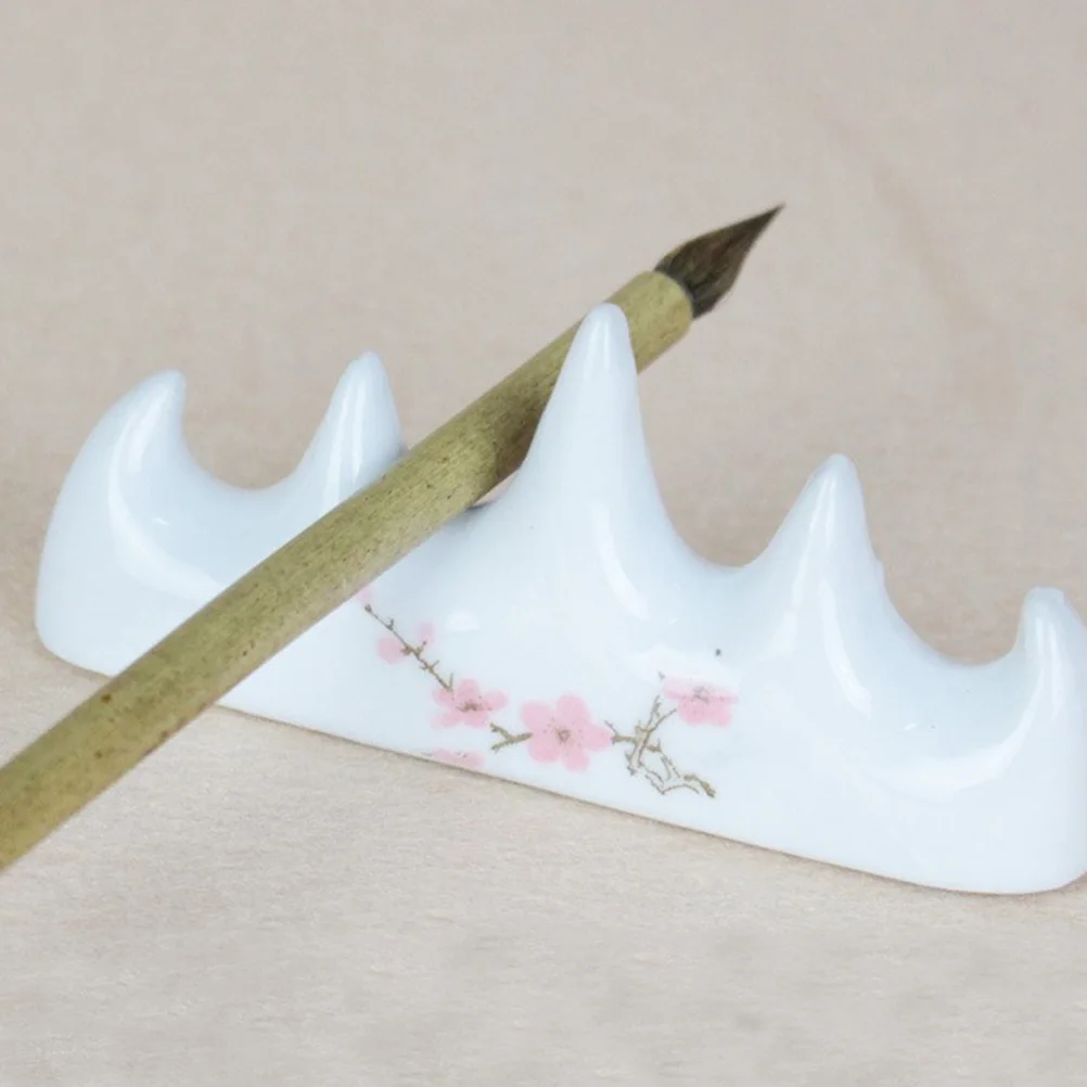 

3Pcs Multifunctional Pen Stand Ceramic Calligraphy Brush Rest for Ink Drawing Pens Writing Art Tools Holder Rack