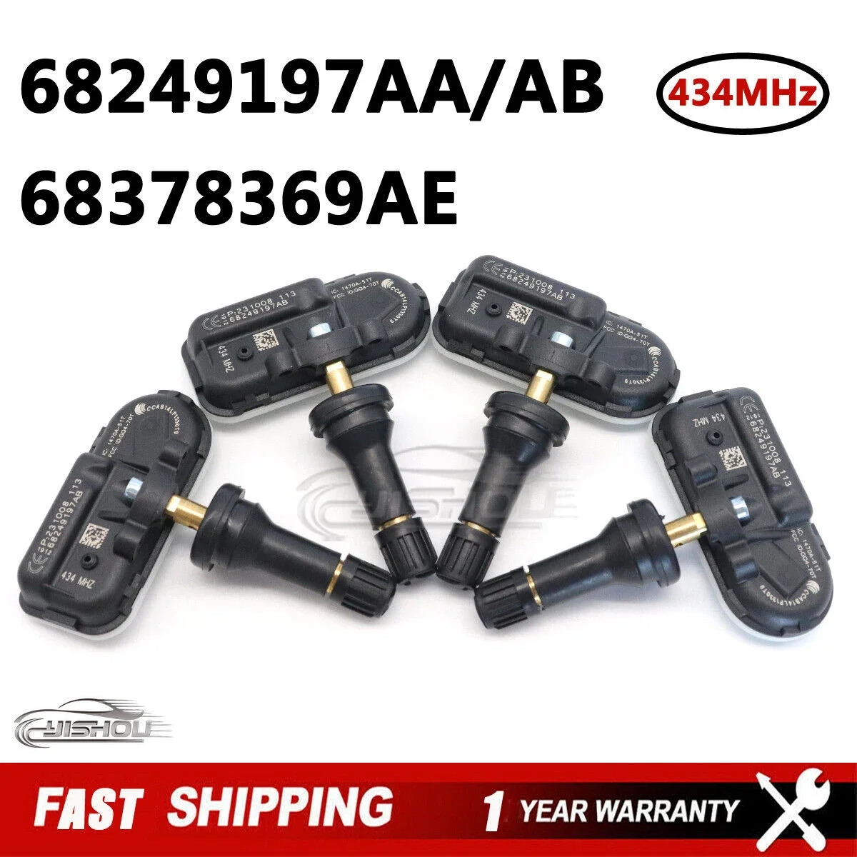 

Датчик контроля давления в автомобильных шинах 68249197AA 68249197AB TPMS для Jeep Cherokee Ram 1500 2500 3500 2014-2016 434 МГц