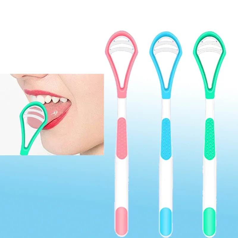 

Tongue Cleaner Adult Oral Care Tongue Cleaning Brush Oral Hygiene Health Care Fresher Breath Double Side Reusable Clean Brush