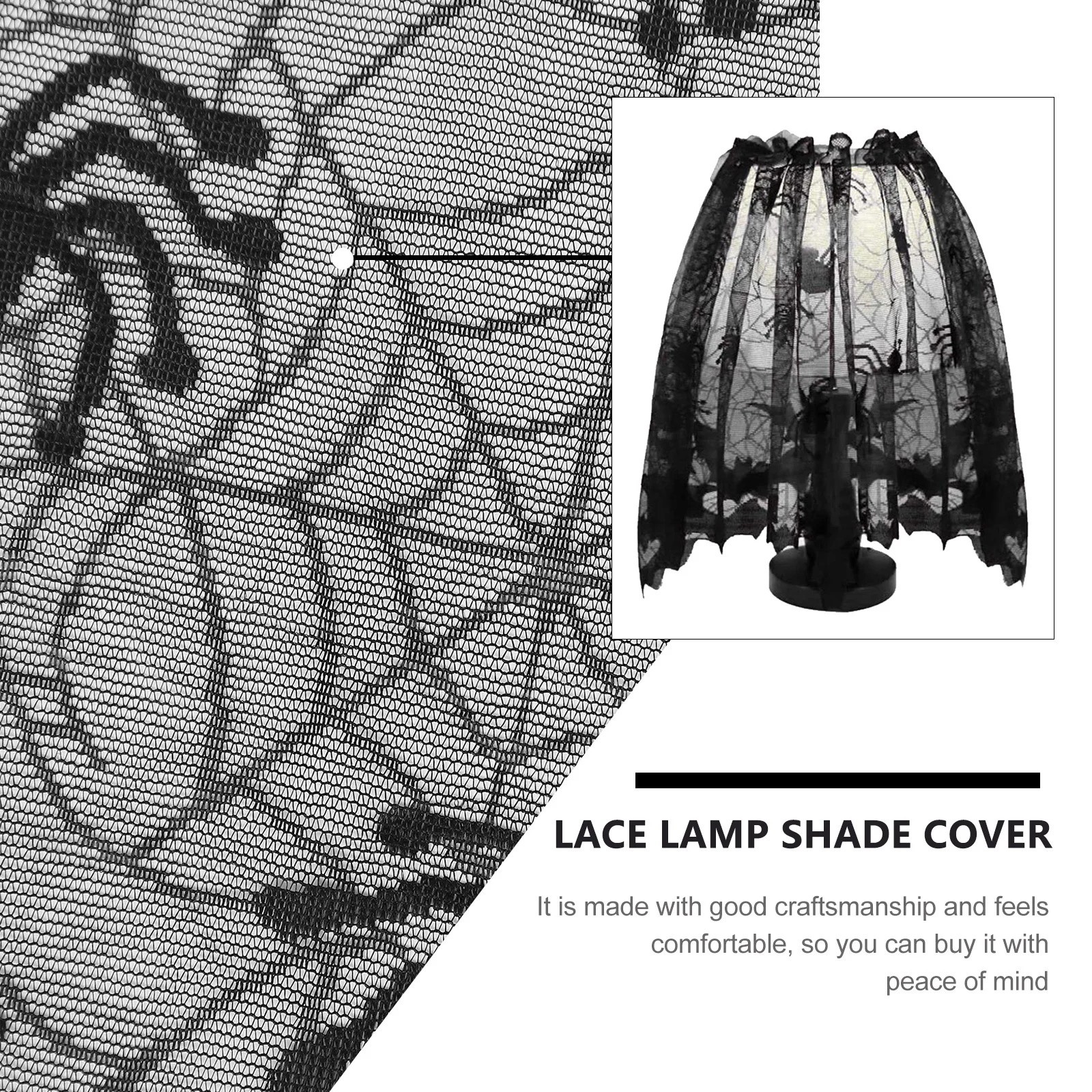 

3 Pcs Spider Web Lampshade Lace Light Cover Polyester (Polyester) Topper Decoration