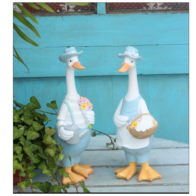 

Home Decor Outdoor Garden Decoration Duck Resin Animal Landscaping Nordic Yard Courtyard Balcony Home Decoration Accessories