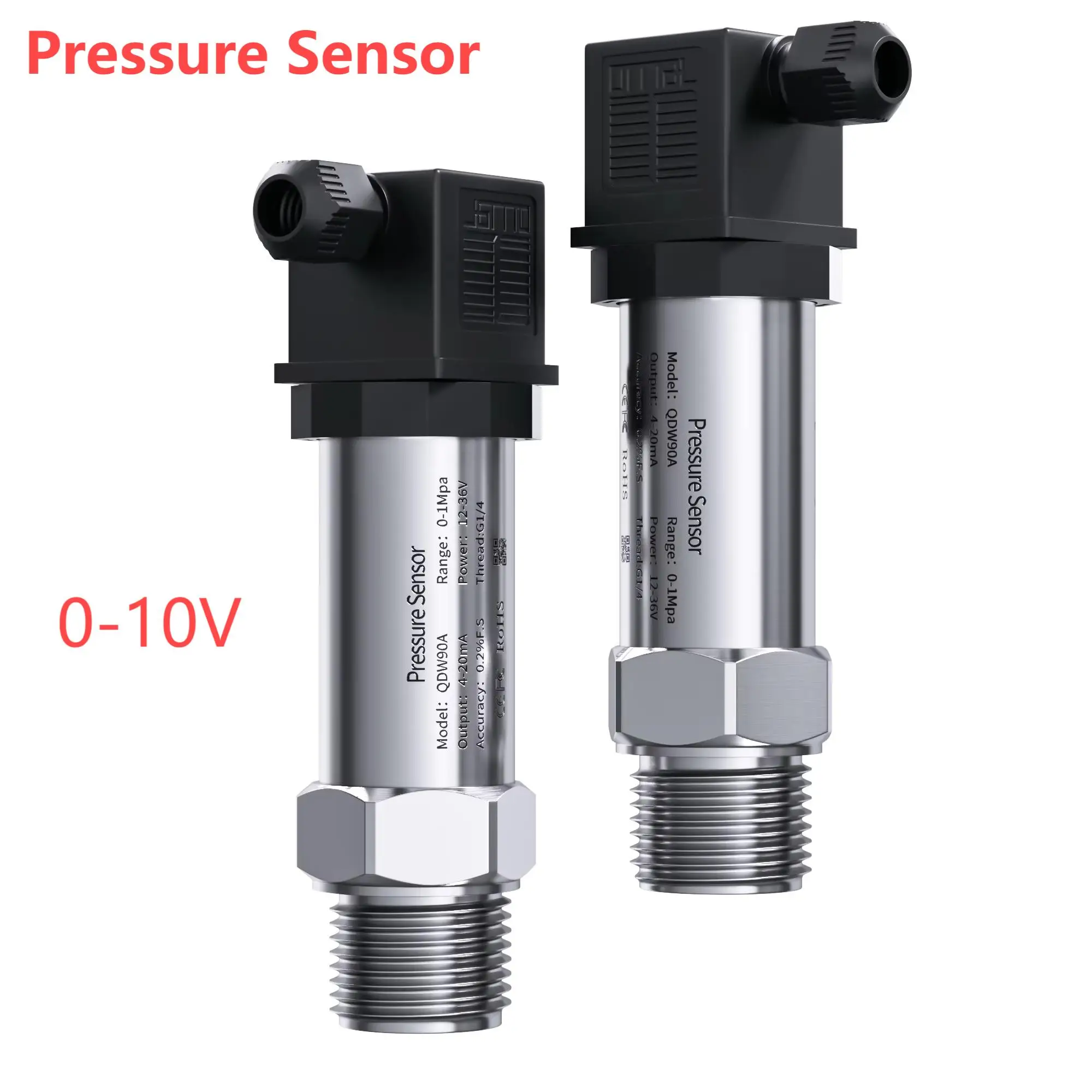 M20*1.5 IP65 Small Pressure Transmitter 4-20mA 0-10V 0-5V RS485 Water Pressure Sensor 0-100bar 0-200bar Pressure Transducer