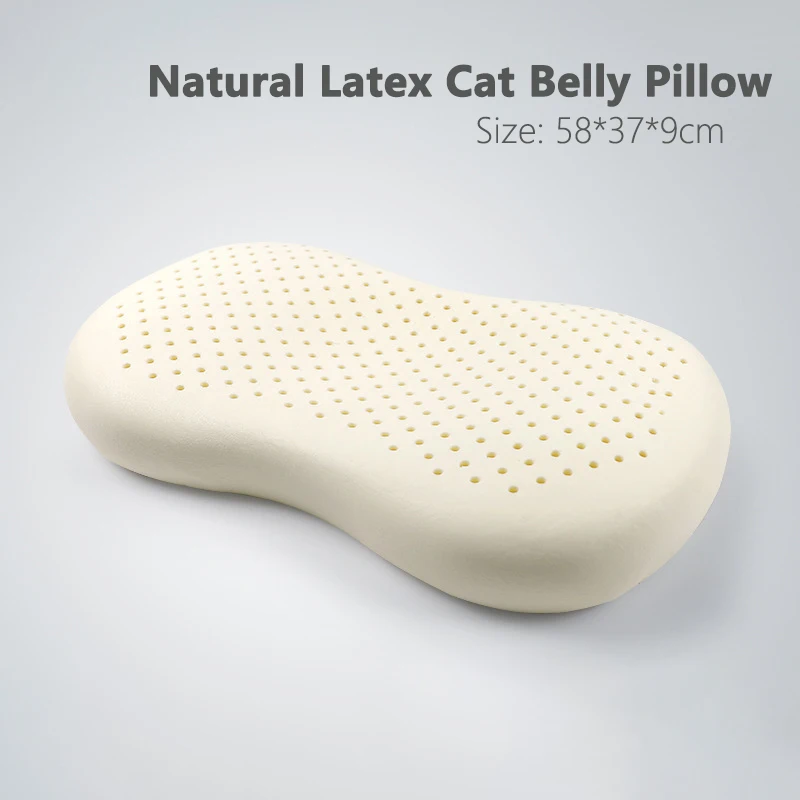 Thailand Pure Natural Latex Pillow Remedial Neck Protect Vertebrae Health Care Orthopedic Pillow Slow Rebound 58x37x9cm