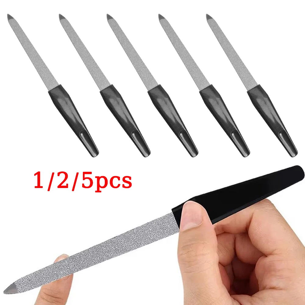 1/2/5pcs DIY Nail Art Professional Nail File High Quality Metal Nail File Double Sided Nail File Manicure Pedicure Beauty Tools