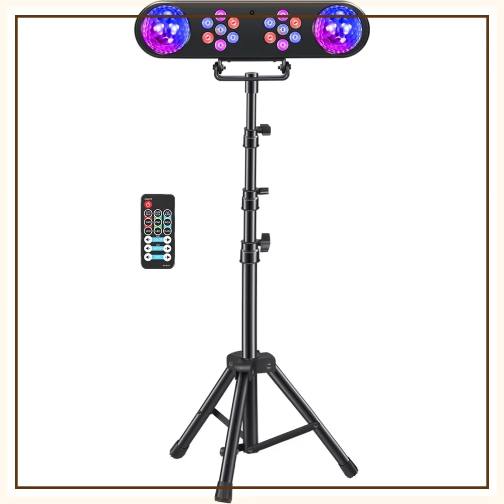 

DJ Party Lights with Stand, Disco Ball & Par Light, Sound Activated Stage Lighting for Bar, Wedding, Halloween
