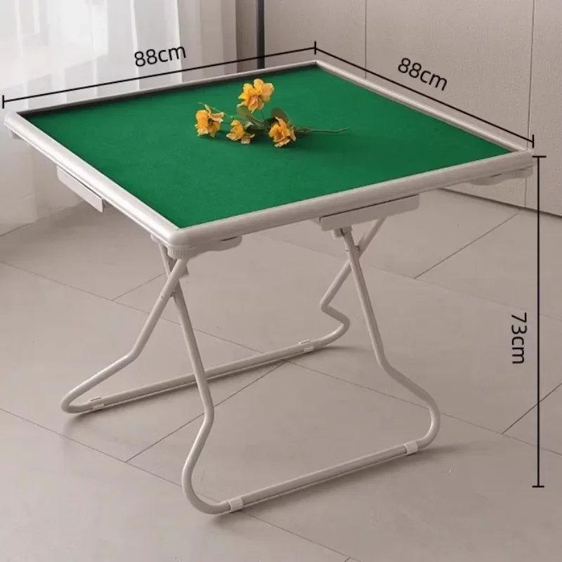 Mahjong table foldable hand rub multi-functional small chess and card table household simple square table portable