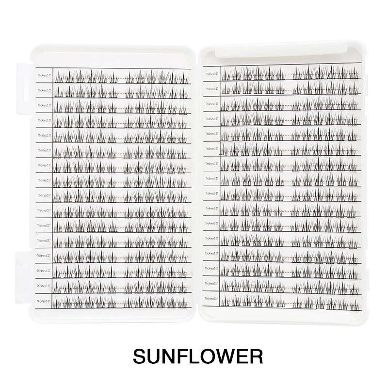 Pestañas postizas de girasol a la moda, extensión de pestañas de hadas de simulación Natural, maquillaje Diy, ojos segmentados individuales