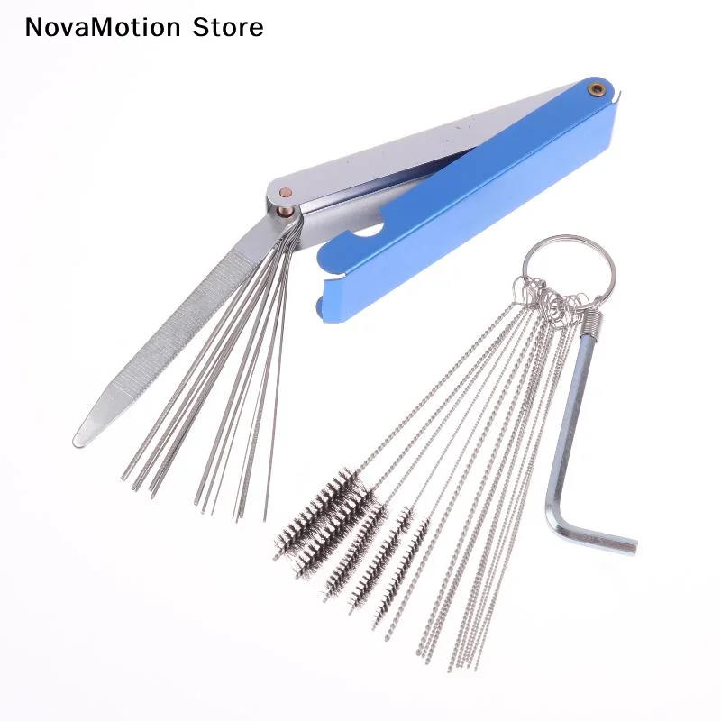 1 Set Carburetor Carbon Dirt Jet Remove Cleaning Needles Brushes Cleaner Tool For Automobile Motorcycle ATV Welder Carb Chainsaw - view 6