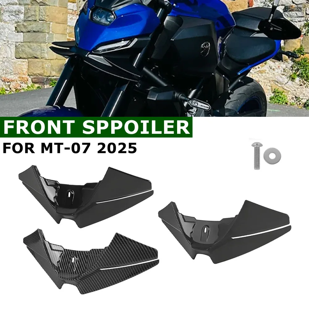 

For YAMAHA MT-07 MT07 MT 07 2025 Motorcycle Sport Downforce Naked Front Spoiler Aerodynamic Wing Deflector Fairing Winglets