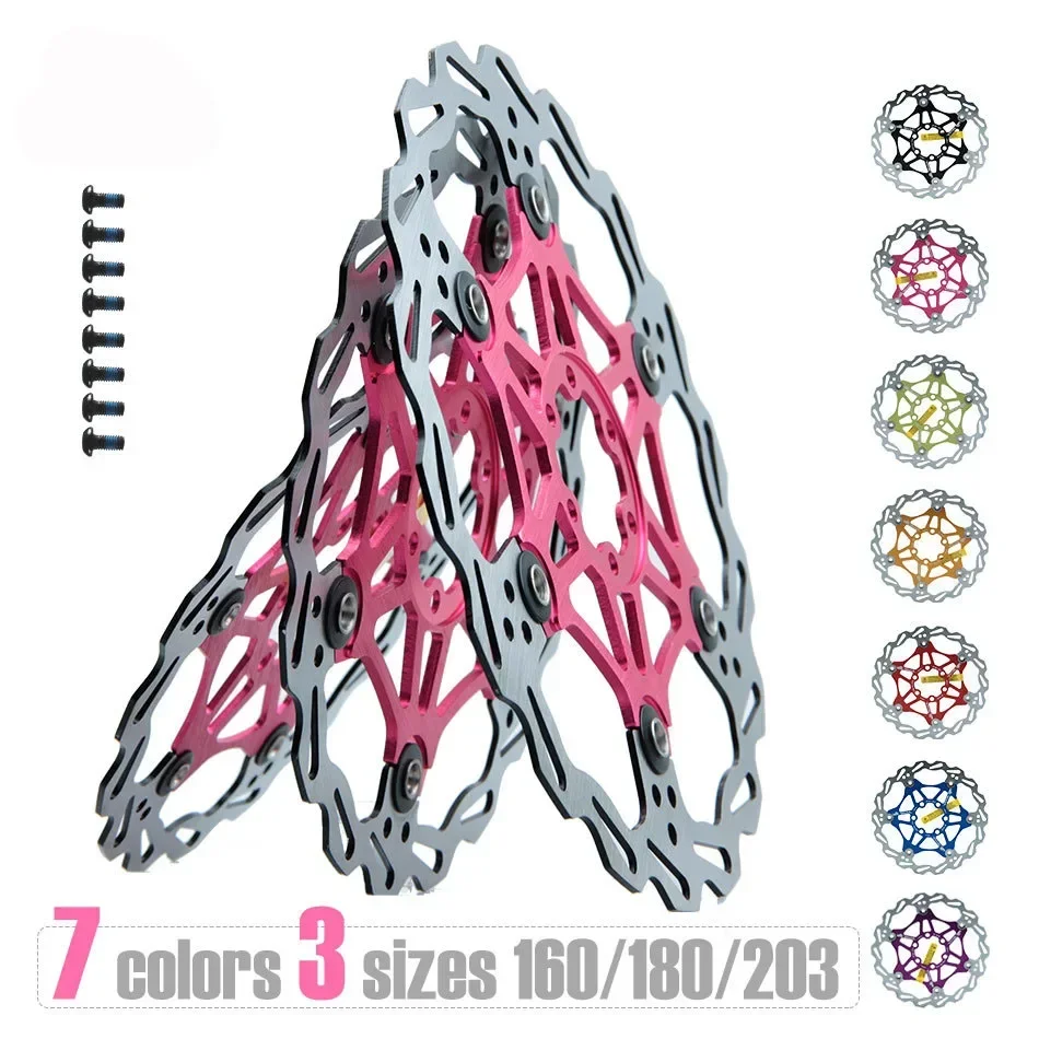 

Новинка 2025 года, плавающий диск с улиткой, охлаждающий плавающий диск для горного велосипеда, сверхлегкий шестиконтактный тормозной диск 160, 180, 203 мм, аксессуары