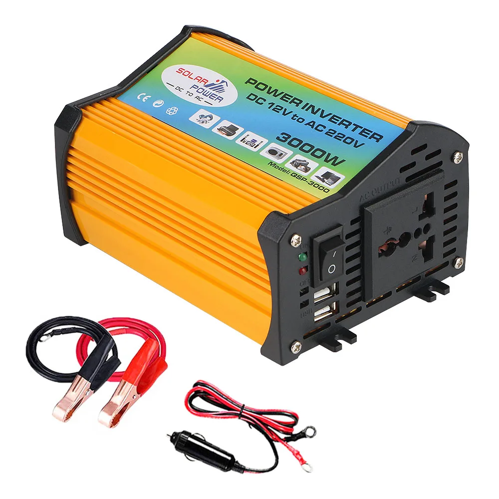 Vehicle-mounted Household Converter Car Invertor Universal 3000W Power inverter DC 12v To 220V