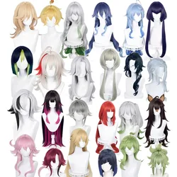 Kirara Kaeya Focalors Kokomi Lyney Lynet Layla Hu Tao Zhong Li Kaveh Cosplay Wig Heat Resistant Synthetic Wig + Wig Cap