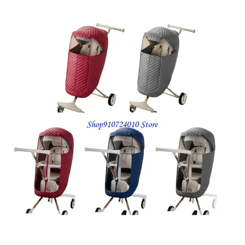 

77HD Детская коляска Дождевик Ветрозащитный Теплоизоляция Вентилируемые панели Сумка для хранения