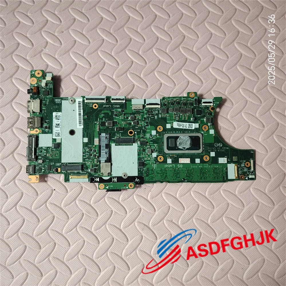 

01HX934 для Lenovo ThinkPad T490s, материнская плата для ноутбука X390, 16 ГБ ОЗУ, процессор i5-8365U, 100% полное тестирование