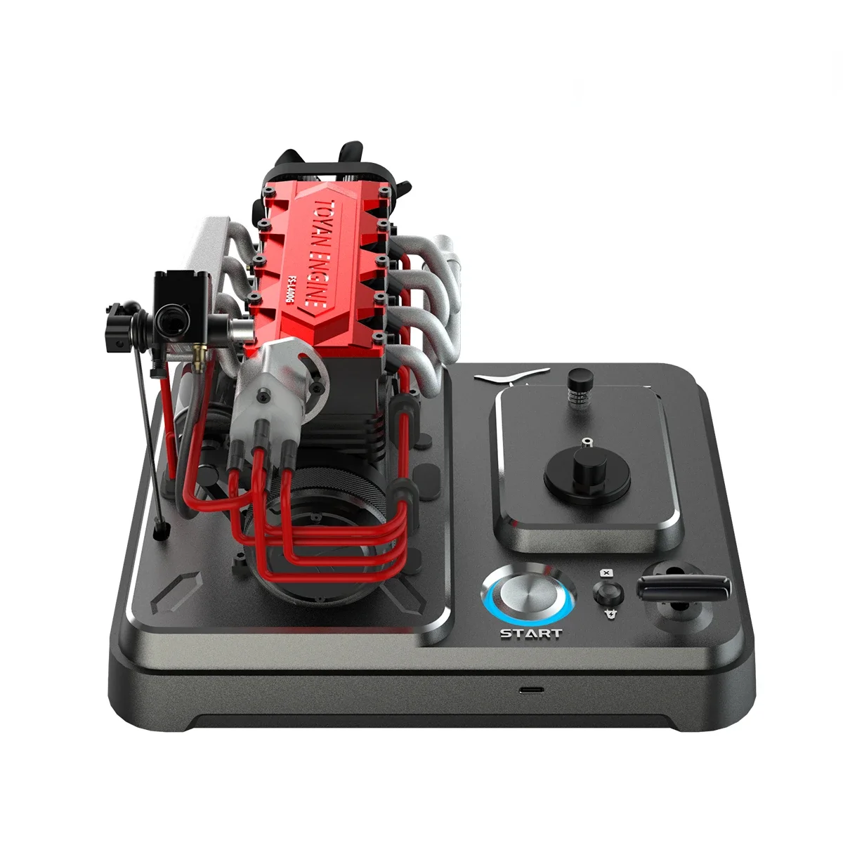 TOYAN ENGINE L400BGD L4 Inline 4 Cylinder Methanol Engine Model Metal Micro Internal Combustion Engine One-button Start Kit Toy