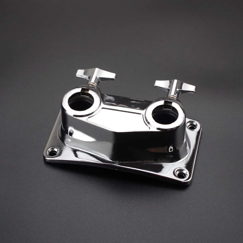 

Mount Accessories Metal Double Metal Stand Hole Bracket For Cowbell Drum Set Durable Smooth Finish Drum Holder