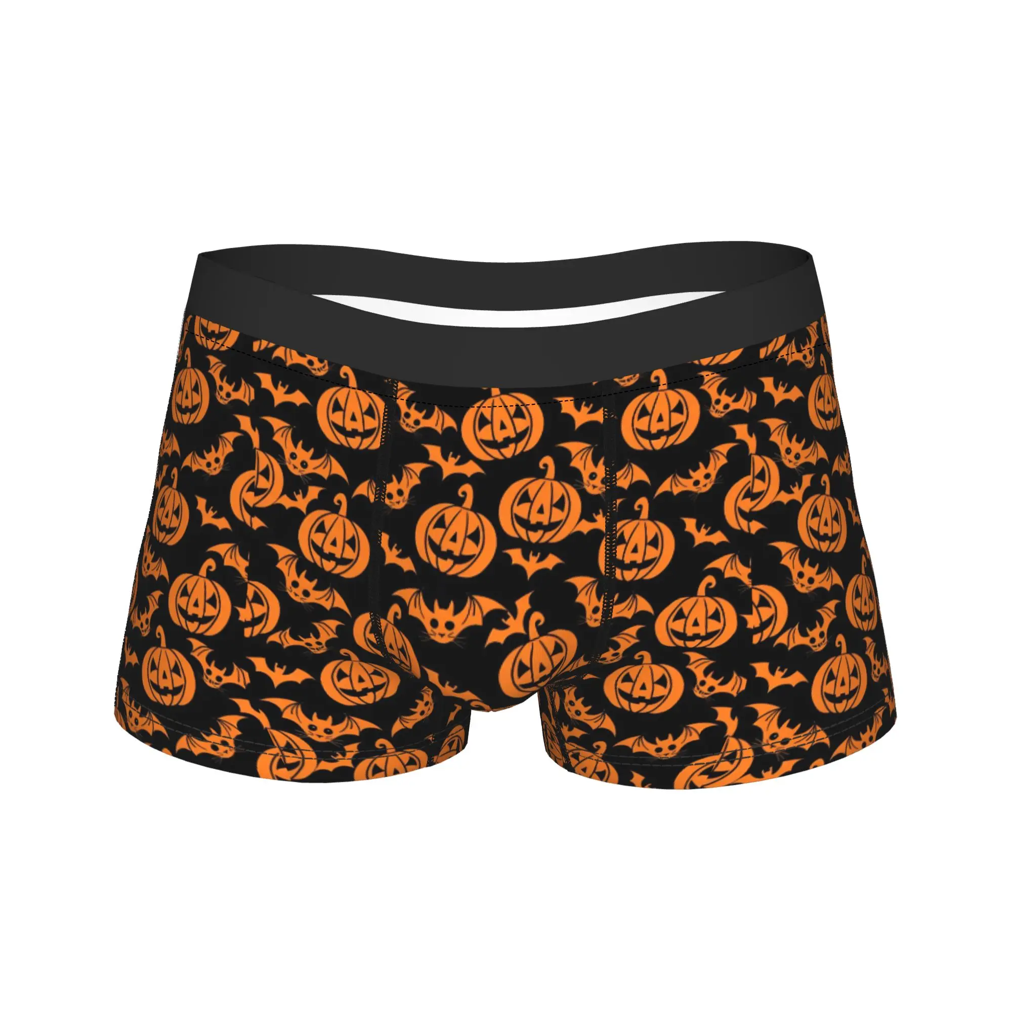 Halloween Ghost Pumpkin Spooky Trick Or Treat Witch Boxers Briefs Humorous Underwear  Boxer Shorts Gag Gift For Men