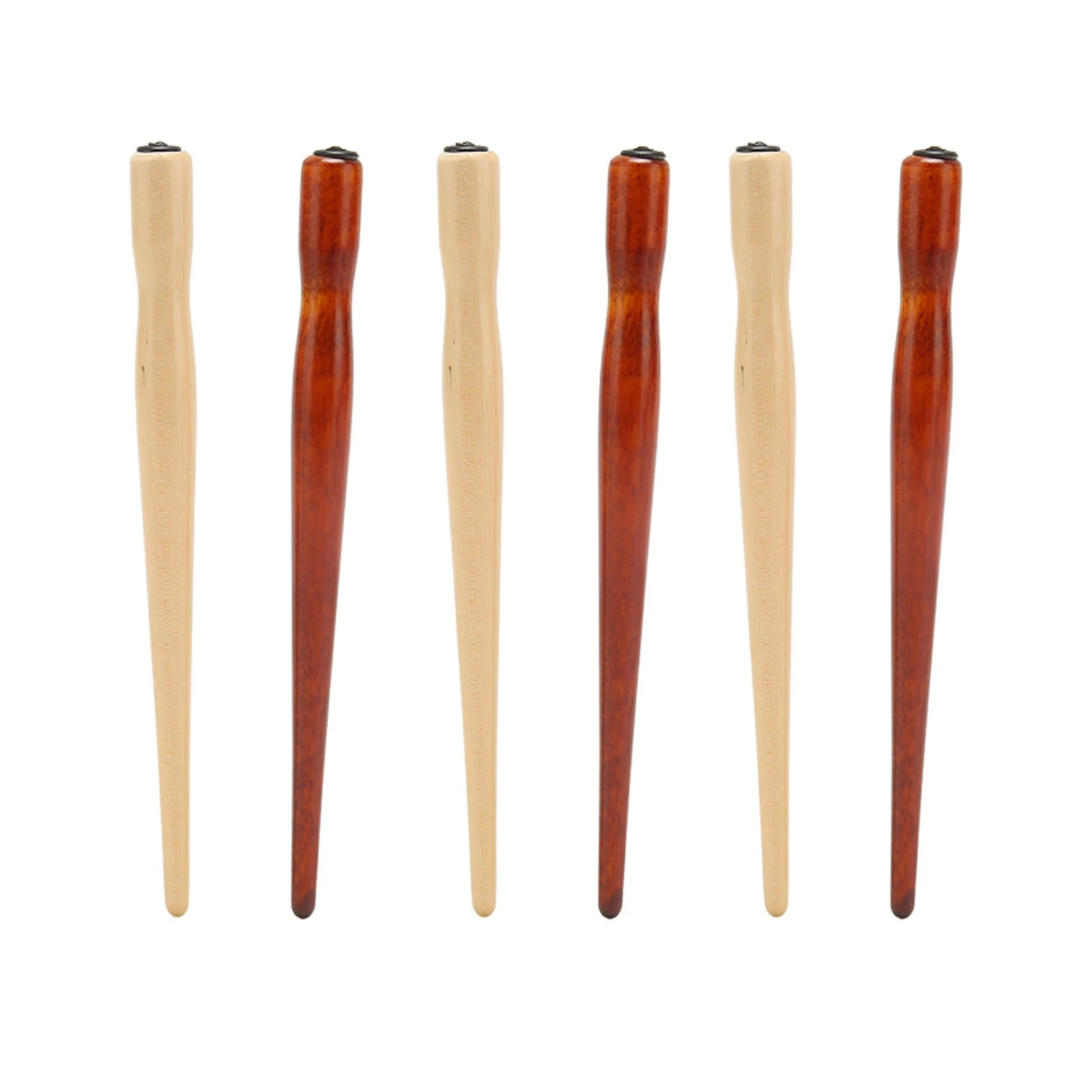 6Pcs Comic Pen Nib Holder Safe Strong Wood Smoothing Comfortable Grip Wooden Pen Holder for Drafting Drawing