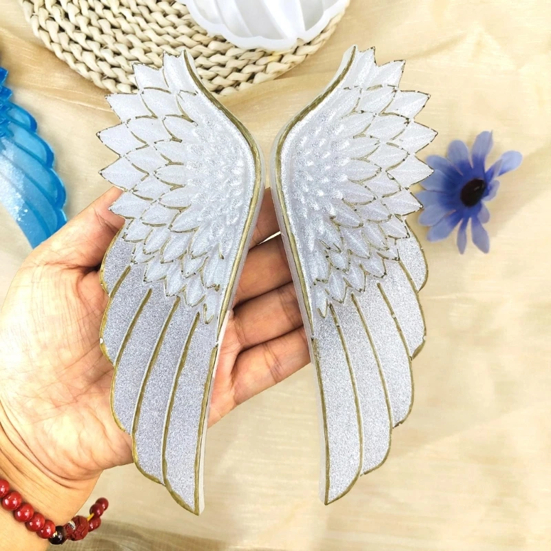 Angel Wing Shaped Decorations Mold Silicone Epoxy Mould for Artistic Sculptures Wall Hangings Molds Customizable Jewelry