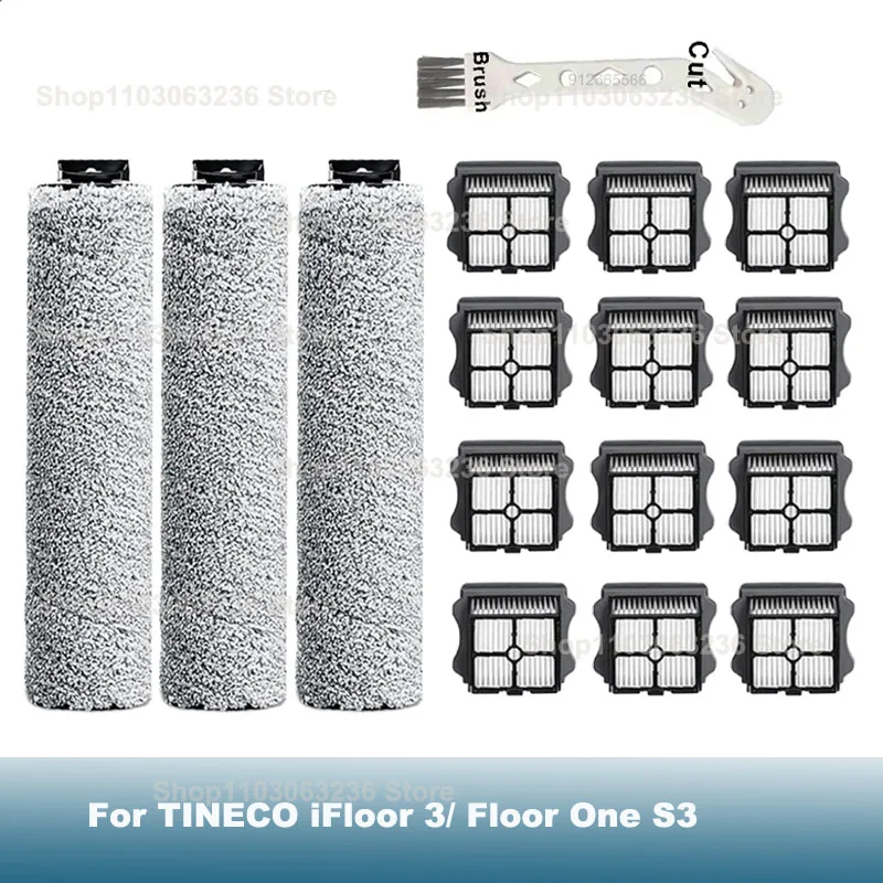 For TINECO Floor One S3 / iFloor 3 Roller Brush Hepa Filte Accessories Cordless Wet Dry Floor Washer Handheld Vacuum spare part