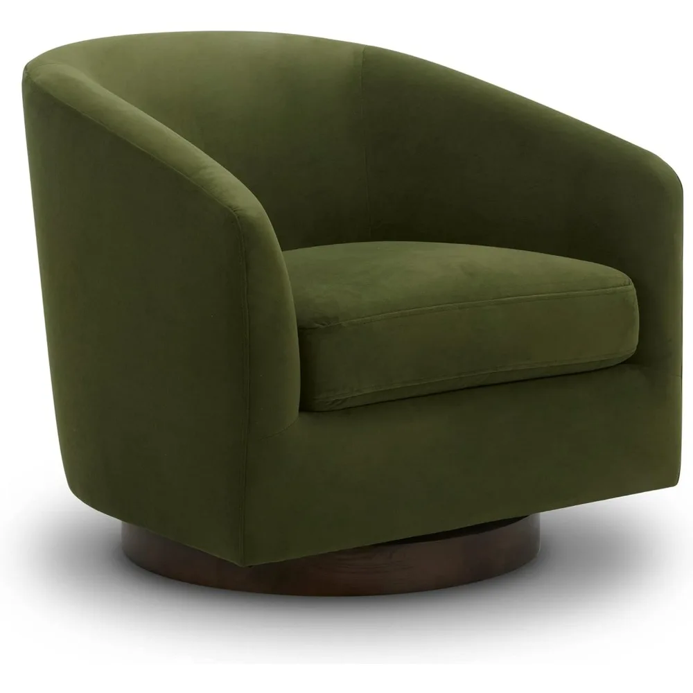 Velvet Barrel Chair for Living Room Sofa Swivel Accent Chair Armchair Forest Green Armchairs Chairs Outdoor Furniture