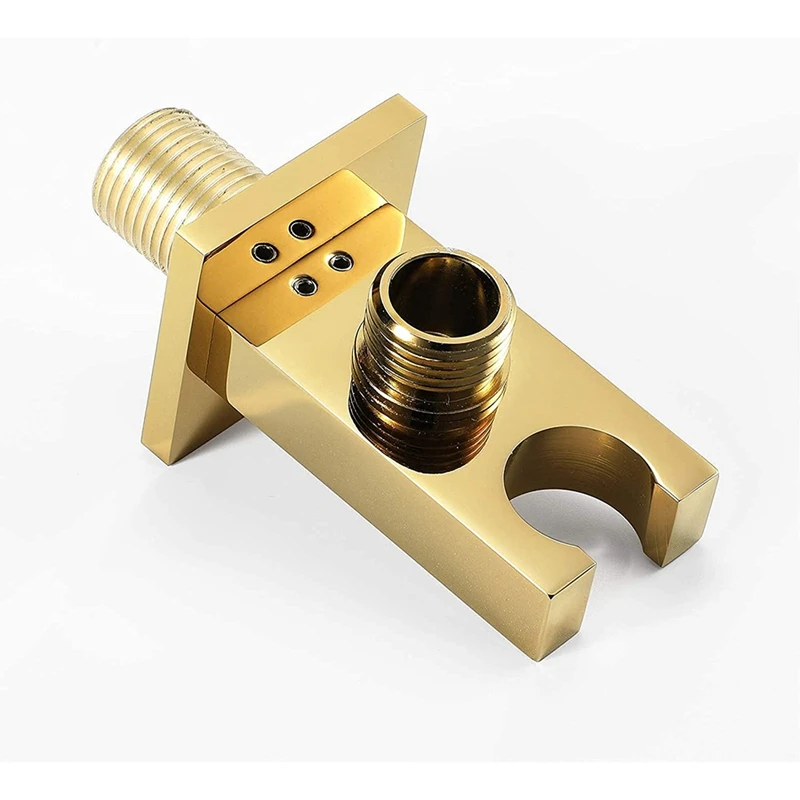 Solid Brass Wall Mount Handheld Shower Bracket Holder With Water Supply Shower Outlet