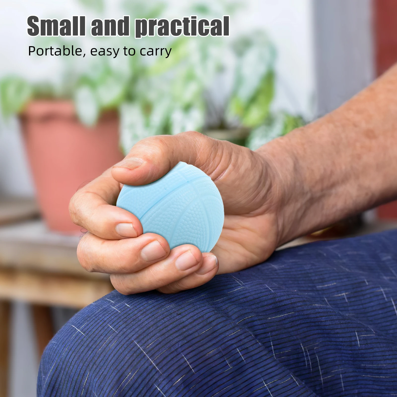 

Grip Training Ball Hand Strengthener Sky-blue PU Cotton Wrist Strengthening Tools