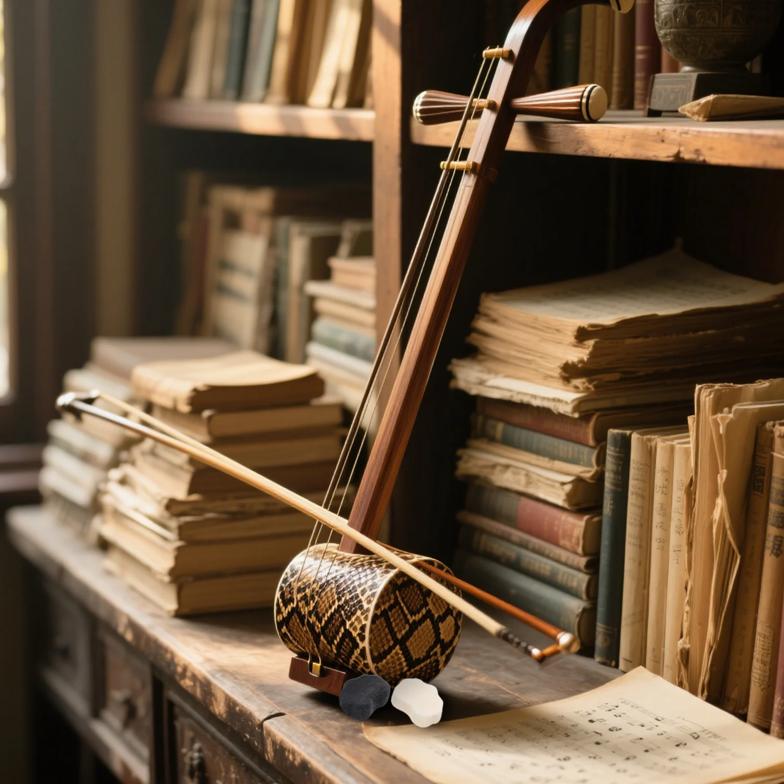 

2pcs Erhu Sound Absorption Pads Wool Material Noise Reducer For Professional Musicians Tone Filter Silent Practice Performance