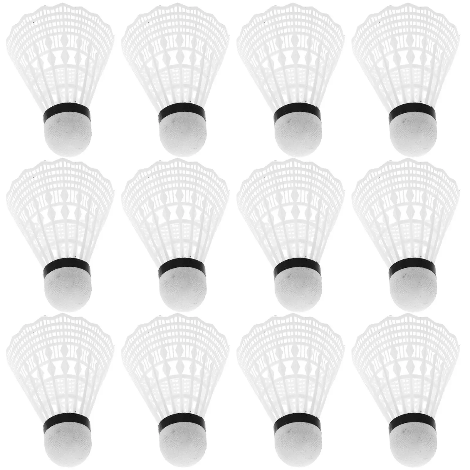 

12Pcs Nylon Badminton Shuttlecocks Outdoor Training Replacement Birdies Set for Backyard Games Accessories Birdie Badminton