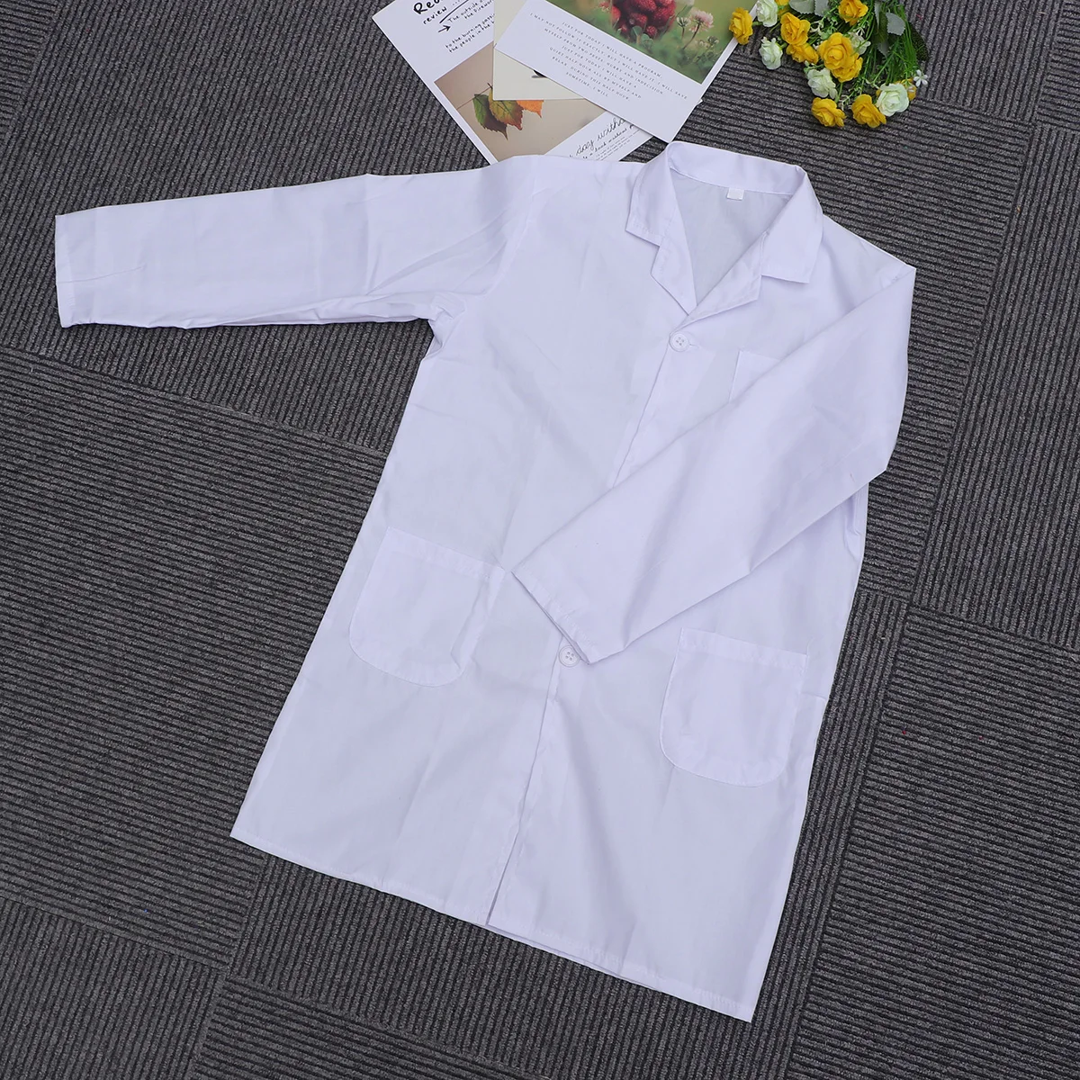 1pc Kids Lab Coat Children White Doctor Costume For Cosplay Comfortable Uniform Suits Boys Girls 4 Size