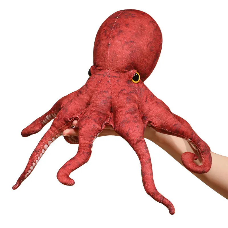 Muñeco de Peluche de Pulpo de Simulación de 40/80 cm, Almohada Suave de Pulpo Rojo, Regalo Creativo y Decoración