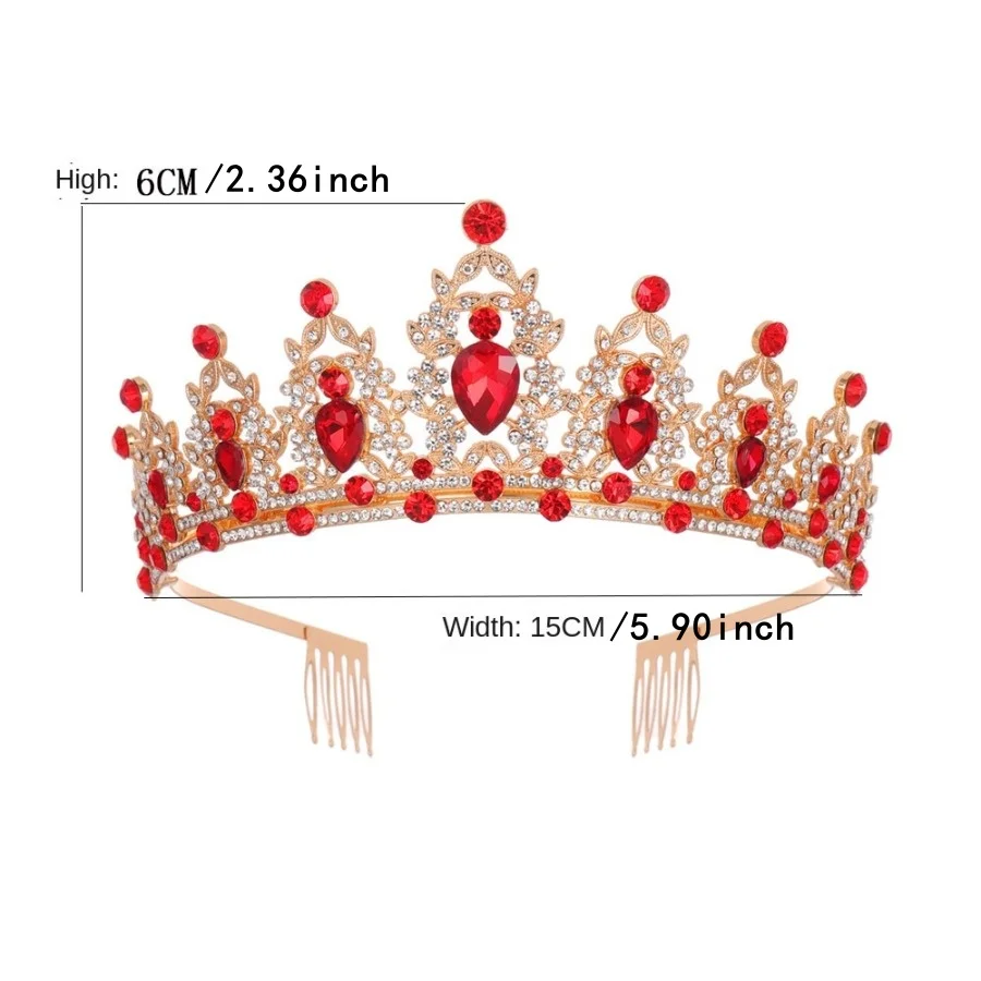 Barocke Strass-Geburtstagskönigin-Schärpe mit Krone und Tiara für Frauen und Mädchen, Stirnbänder, Schärpe mit Anstecknadel, Happy Birthday Party – Detail 8