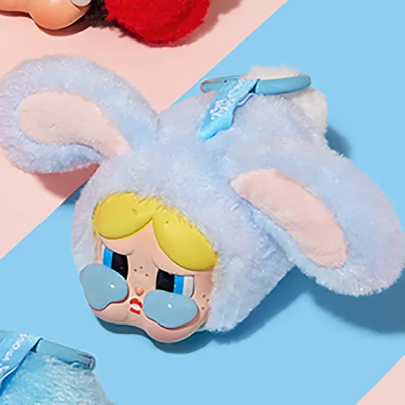

POP MART CRYBABY x Powerpuff Girls Series — виниловая плюшевая глухая коробка для лица, сумка для украшения рабочего стола, милая модель, подарок для девушки, слепая