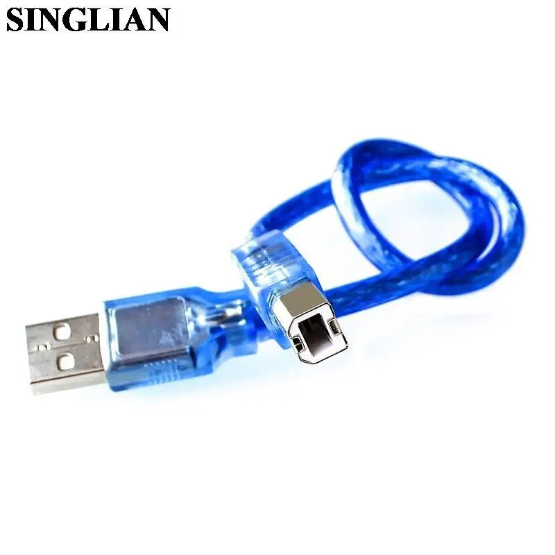 1pcs Square USB Printer Cable Micro Mini USB Data Cable Power Cord USB Extension Cable Length 30CM