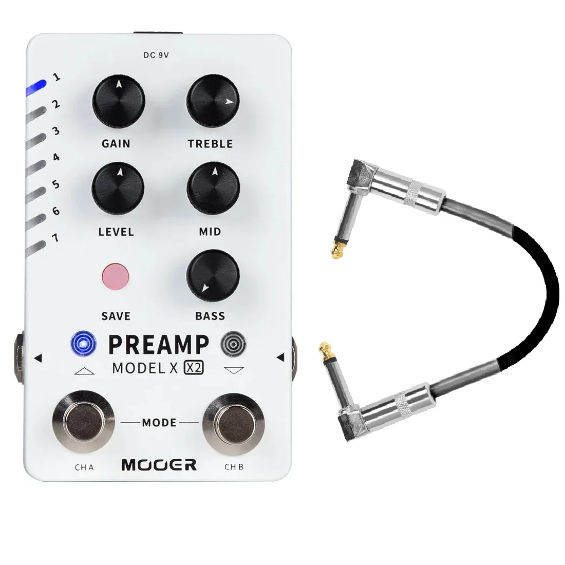 MOOER PREAMP MODEL X X2 Guitar Effects Pedal Preamp Pedal Digital Dual Channels Built-in 3 Cabinet Simulation 14 Preset Slots