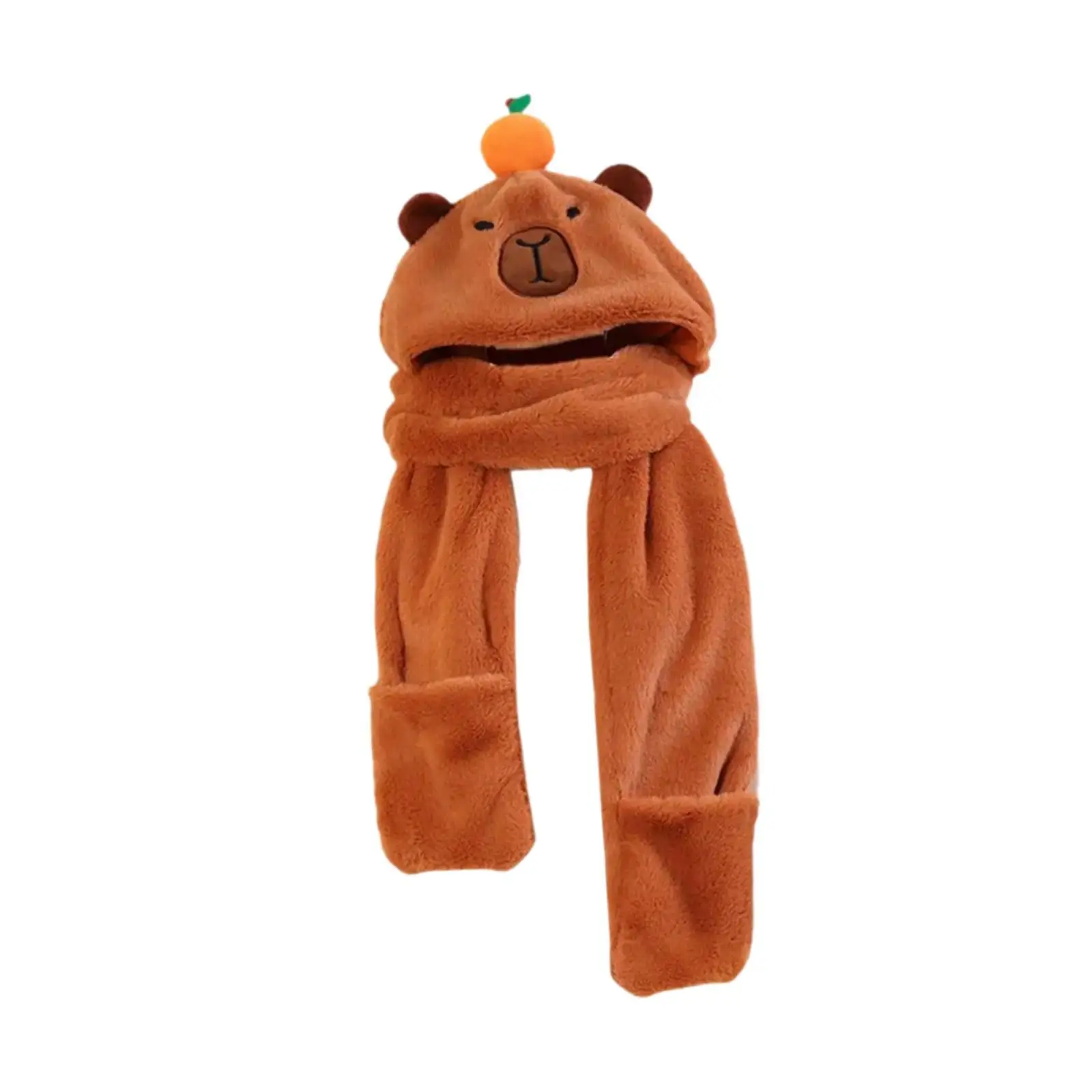 Capybara Hat And Scarf Fun Costume Accessory for Themed Events
