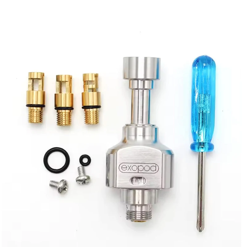 SXK Exopod EXO RBA Bridge Atomizer 4 Air Pins 316 Stainless Steel Boro Tank for BB Mod Billet Box Mod MTL Or DL 4.5ml trim part view 5