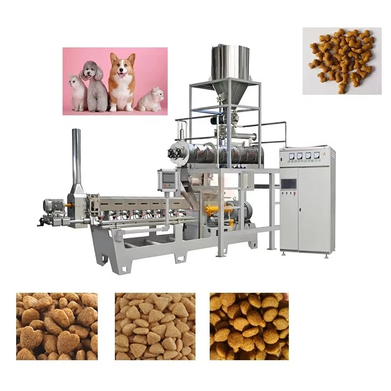 Large Capacity Wet Kibble Pet Dog Cat Food Feed Processing Extruder Machine