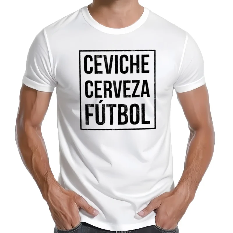 Ceviche Cerveza Futbol Perú Bandera Equipo de fútbol Camiseta Blusa cosas baratas ropa estética ropa linda Camisetas p