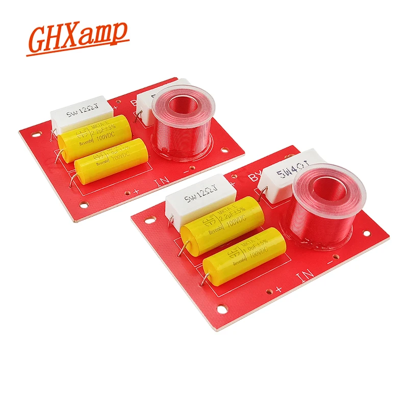 GHXAMP 120W 1 Way Tweeter Crossover 4-8OHM 3.2kHZ Frequency Divider High Frequency For Audio Treble Speaker 2pcs