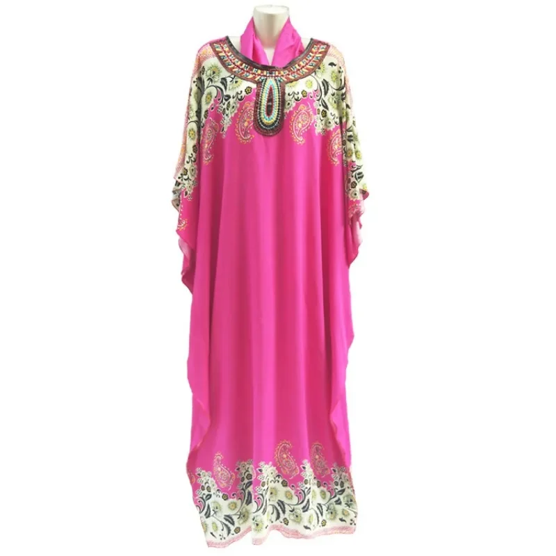 

Африканские платья для женщин, большие размеры, Boubou, Анкара Дашики, длинное платье в полоску с принтом, женский нигерийский головной убор, мусульманский хиджаб