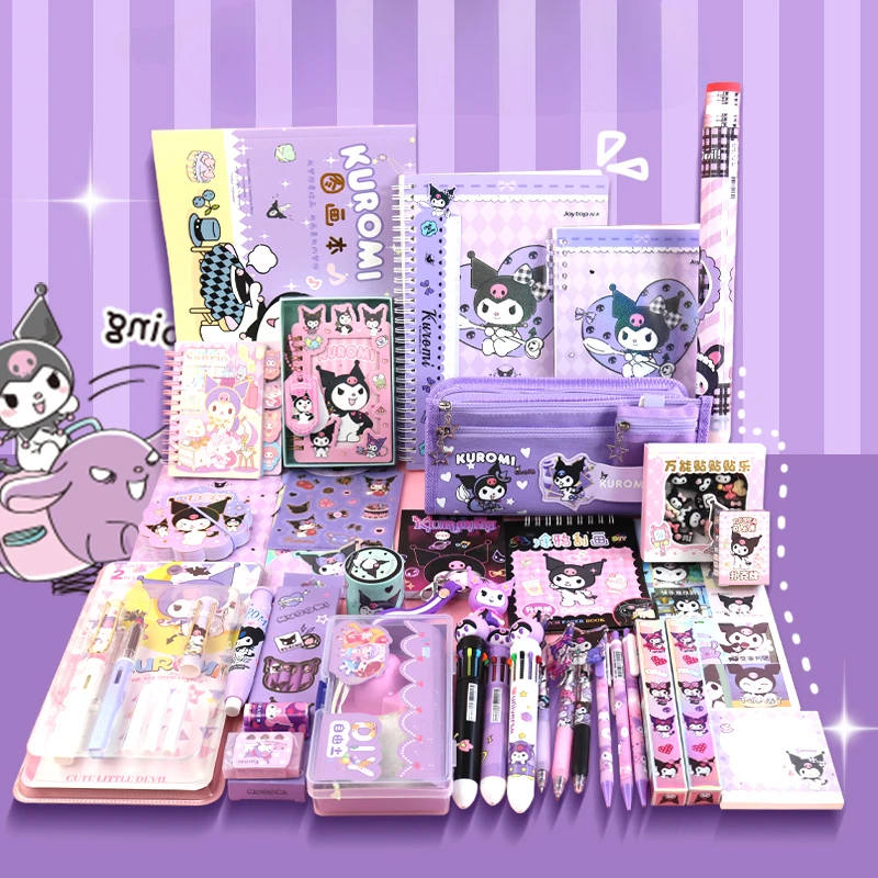 

Sanrio Stationery Sets Kawaii Melody Kuromi Cinnamoroll Pompompurin Students Deluxe Stationery Gift Package School Supplies Set