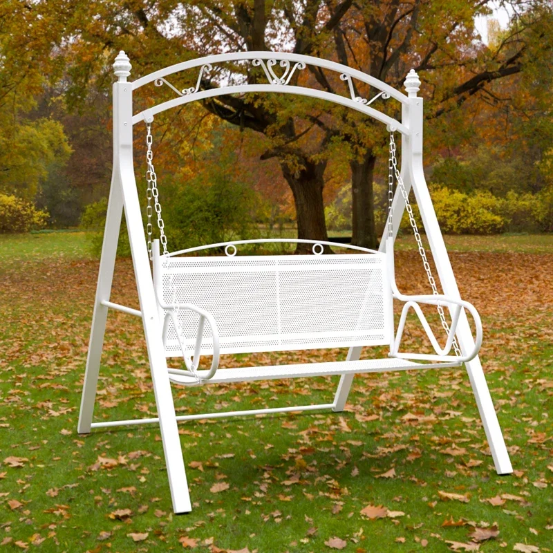 

Garden Double Swing Household Wrought Iron Rocking Chair Balcony Leisure Chair European Cradle Chair Indoor Children's Swing